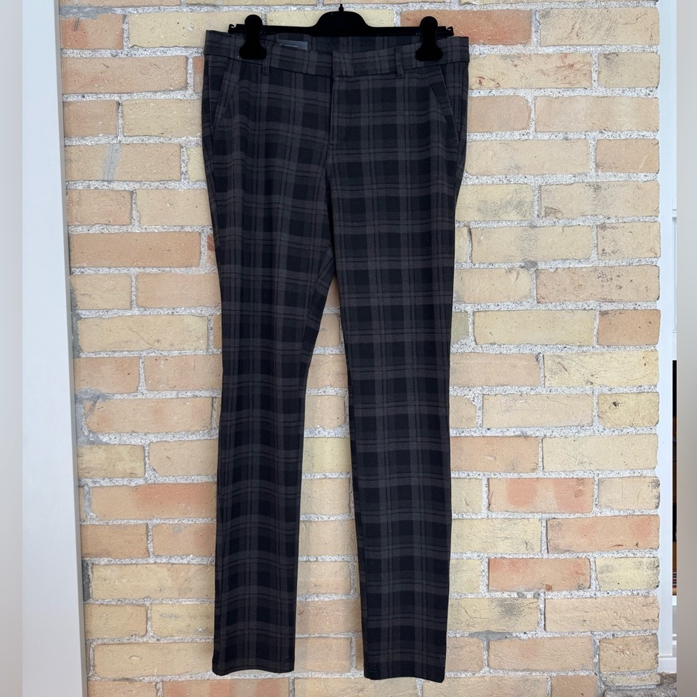 Kut from the Kloth Brand Brown and Black Plaid Pant